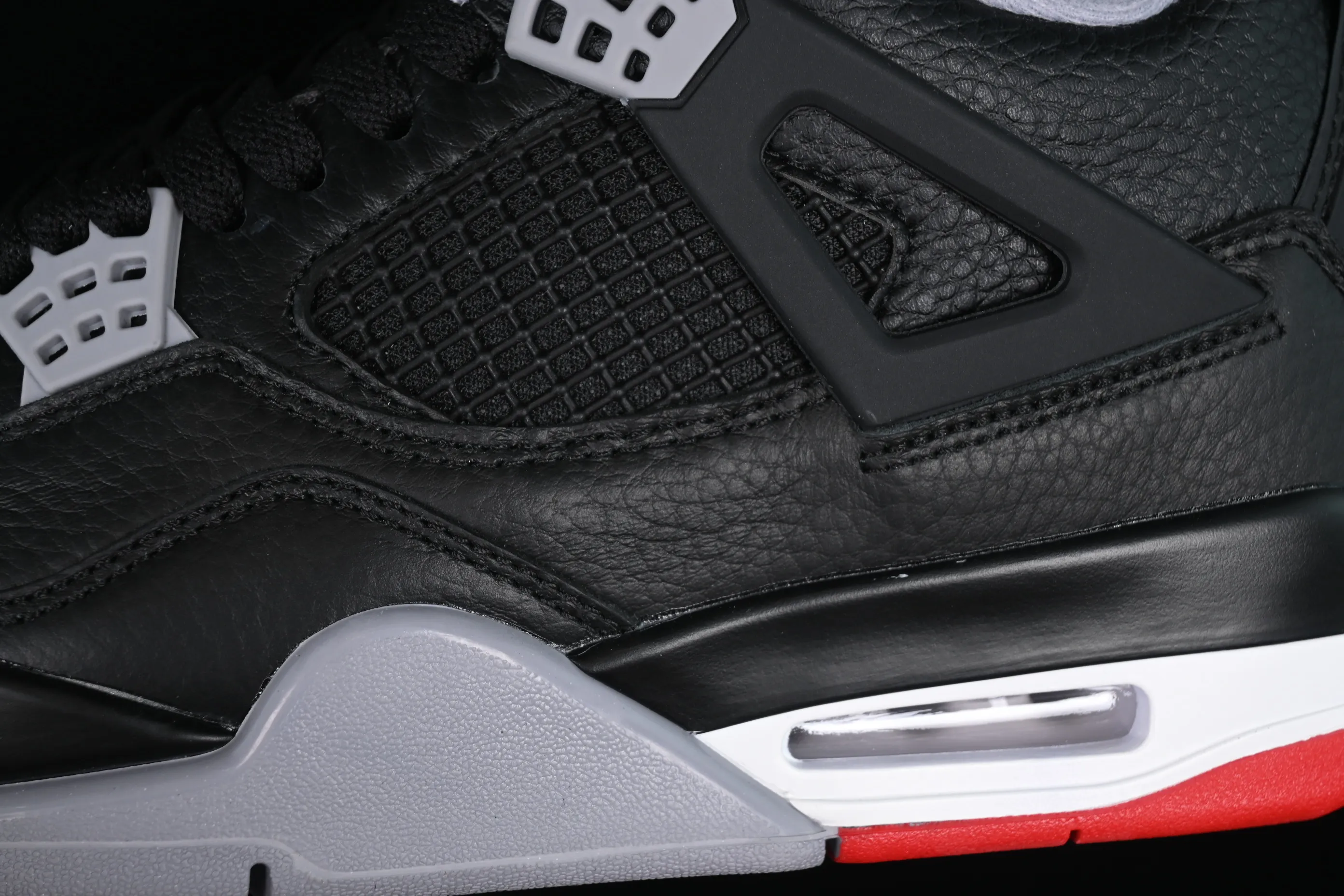 All categories Air Jordan Jordan series basketball shoes Air Jordan 4 P version Air Jordan 4 Retro "Bred Reimagined" AJ4 Joe 4 black red FV5029-006